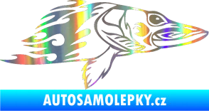 Samolepka Animal flames 074 pravá ryba Holografická