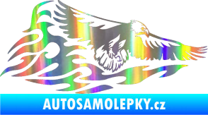 Samolepka Animal flames 075 pravá orel Holografická