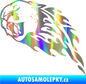 Samolepka Animal flames 083 levá puma Holografická