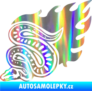 Samolepka Animal flames 086 levá had Holografická