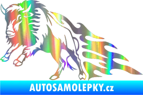 Samolepka Animal flames 089 levá býk Holografická