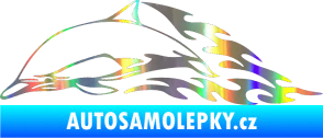Samolepka Animal flames 099 levá delfín Holografická