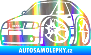 Samolepka Audi A3 karikatura levá Holografická