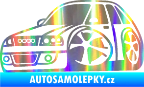 Samolepka Audi A4 karikatura levá Holografická
