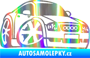 Samolepka Audi TT karikatura pravá Holografická