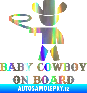 Samolepka Baby cowboy on board levá Holografická