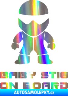 Samolepka Baby stig on board Holografická