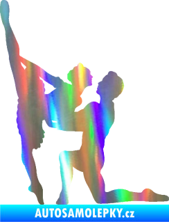 Samolepka Balet 002 levá taneční pár Holografická