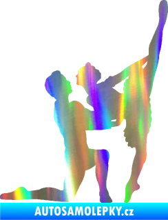 Samolepka Balet 002 pravá taneční pár Holografická