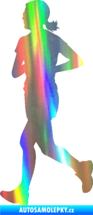 Samolepka Běžkyně 001 levá jogging Holografická