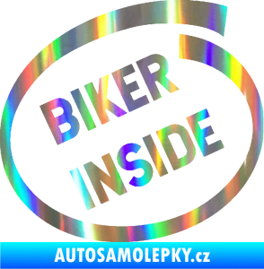 Samolepka Biker inside 005 nápis Holografická