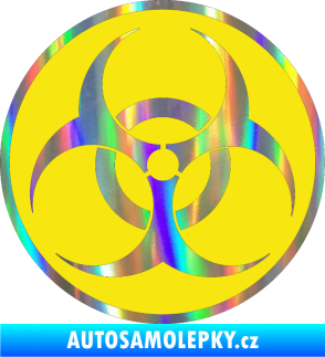 Samolepka Biohazard barevný  Holografická