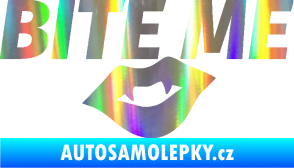 Samolepka Bite me  Holografická