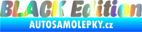 Samolepka Black edition 001 nápis Holografická