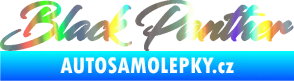 Samolepka Black panther nápis Holografická