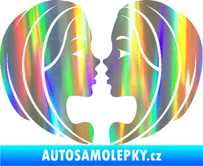 Samolepka Blíženci 002  Holografická