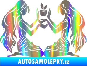 Samolepka Blíženci 005  Holografická