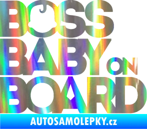 Samolepka Boss baby on board Holografická
