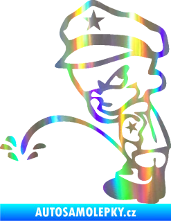 Samolepka Boy čůrá 003 levá Holografická
