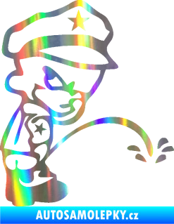 Samolepka Boy čůrá 003 pravá Holografická