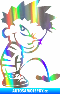 Samolepka Boy čůrá 005 pravá Holografická