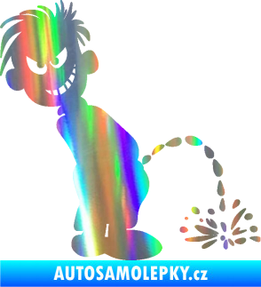 Samolepka Boy čůrá 007 pravá Holografická