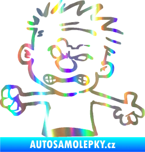 Samolepka Boy rozzlobenej levá Holografická
