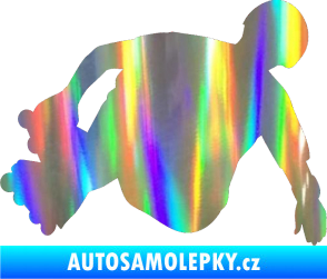 Samolepka Bruslař 001 levá Holografická