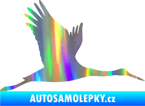 Samolepka Čáp 002 pravá Holografická
