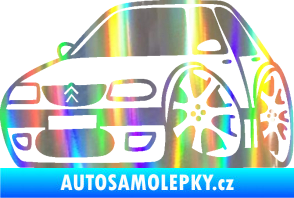 Samolepka Citroen saxo karikatura levá Holografická