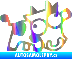 Samolepka Crazy cow pravá Holografická