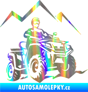 Samolepka Čtyřkolka 007 pravá Holografická
