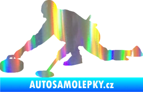Samolepka Curling 003 levá Holografická