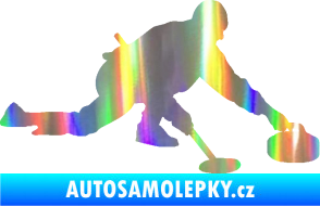 Samolepka Curling 003 pravá Holografická