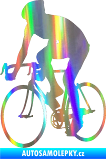 Samolepka Cyklista 001 levá Holografická