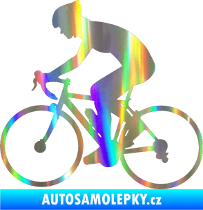Samolepka Cyklista 005 levá Holografická