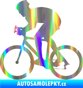Samolepka Cyklista 008 levá Holografická