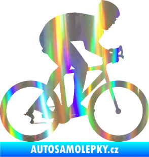 Samolepka Cyklista 008 pravá Holografická