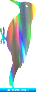 Samolepka Datel 001 levá Holografická