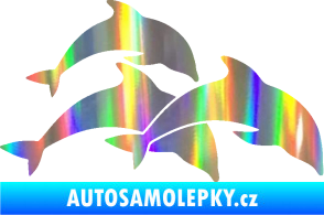 Samolepka Delfíni 001 pravá Holografická