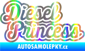Samolepka Diesel princess nápis Holografická