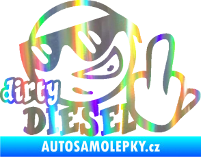 Samolepka Dirty diesel smajlík Holografická