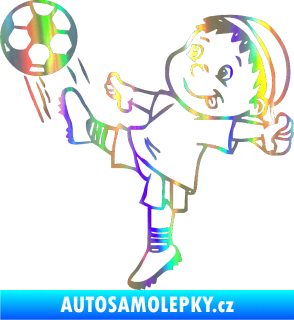 Samolepka Dítě v autě 022 levá fotbalista Holografická