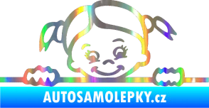 Samolepka Dítě v autě 030 pravá malá slečna hlavička Holografická