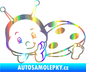 Samolepka Dítě v autě 063 levá beruška Holografická