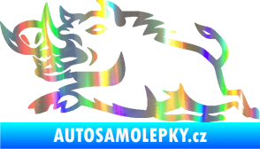 Samolepka Divoké prase 004 levá Holografická