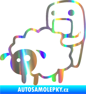 Samolepka Domo 005 levá love sheep Holografická
