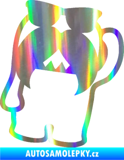 Samolepka Domo 017 pravá s knírem Holografická