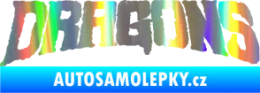 Samolepka Dragons nápis Draci Holografická