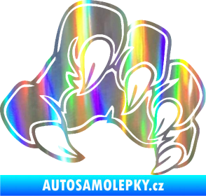 Samolepka Drápy 001 pravá Holografická